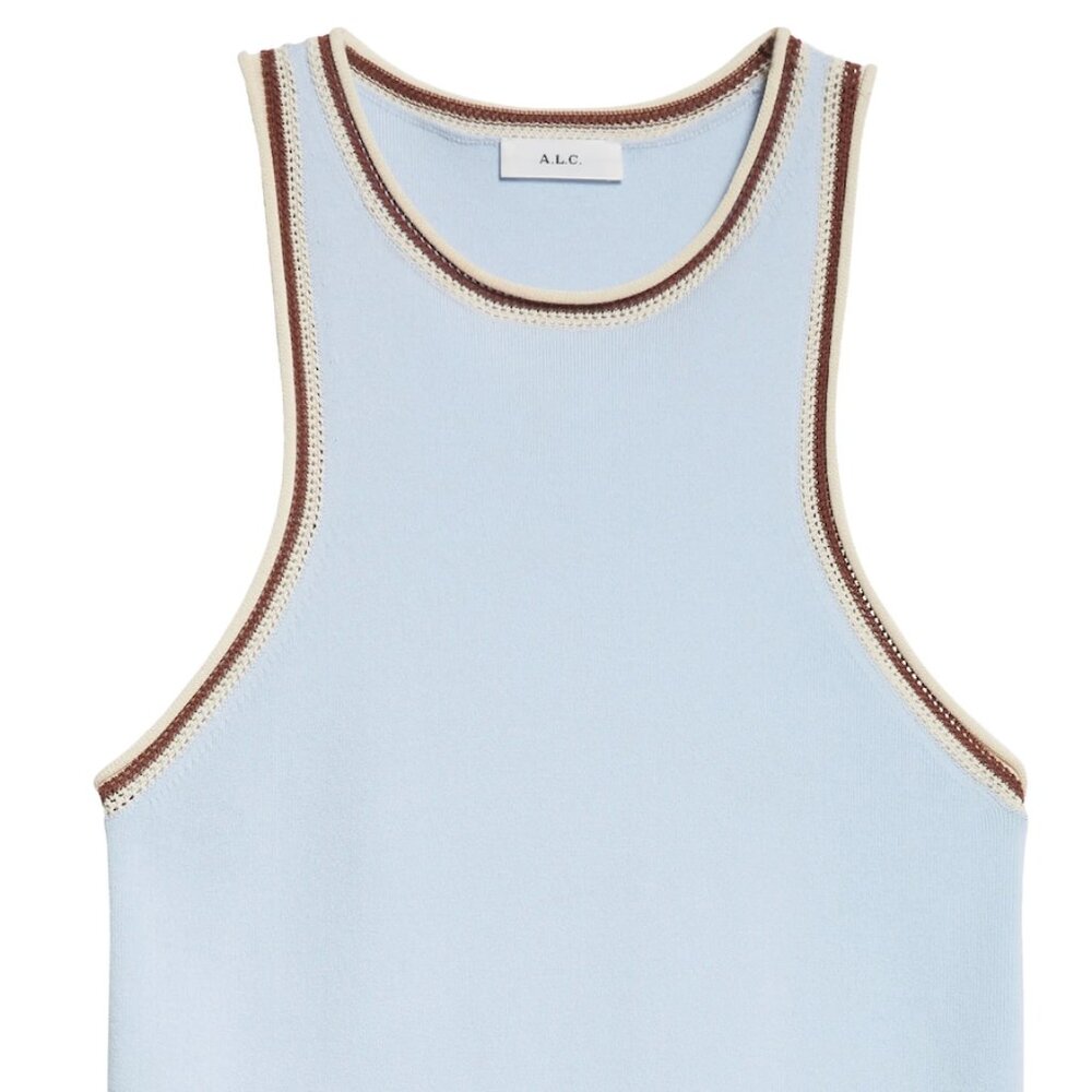 A.L.C. A. L.C. Nelly Contrast Tank in Soft Blue